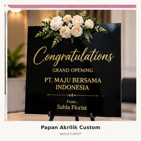 Papan Bunga Akrilik Kapuk Muara